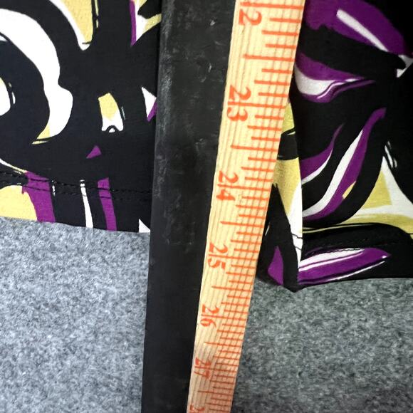 VTG Y2K Abstract Floral Empire Waist Blouse XXL (19) Wrap V-Neck Top - Picture 8 of 8